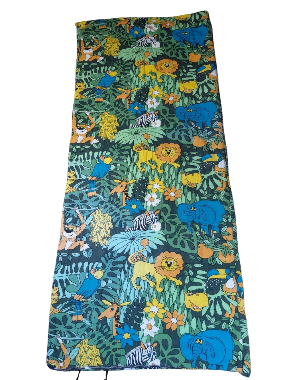 Vintage "Bongo Bongo" Jungle Print 1970's Child's Sleeping Bag